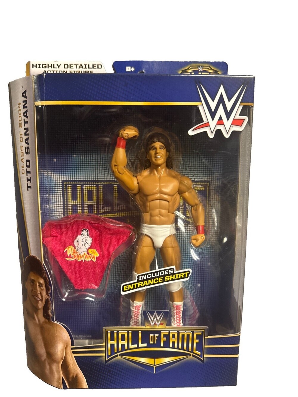 WWE Wrestling Elite Collection Hall of Fame Tito Santana w/Entrance Shirt Series
